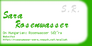 sara rosenwasser business card